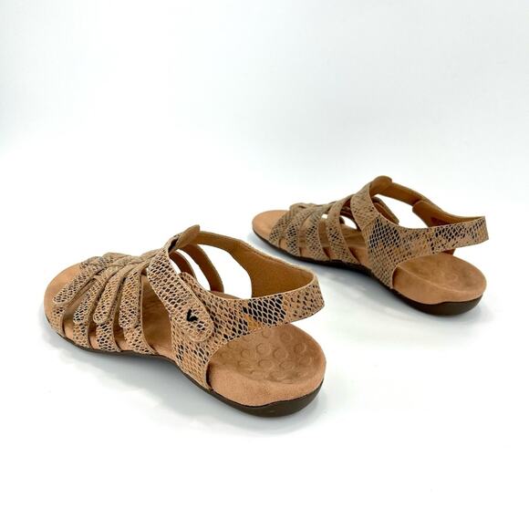 Vionic Harissa Women Sandal Sz 8 Tan Leather Arch Support Adjustable Strap Comfy - Picture 11 of 16